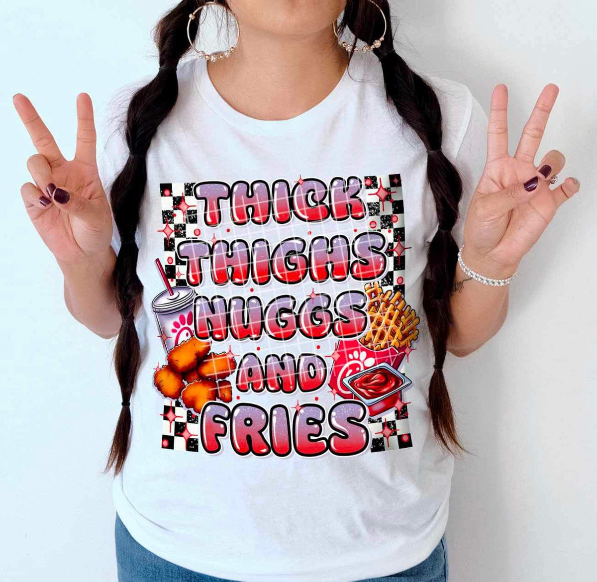 Thick thighs nugs and fries 20160 DTF transfer