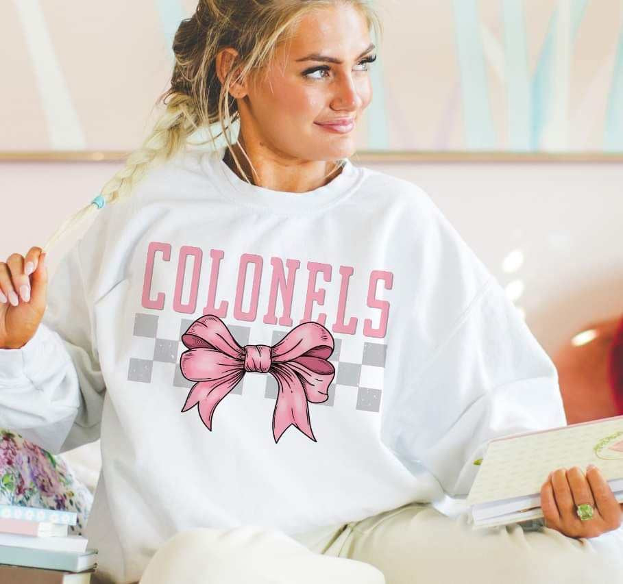 Colonels pink font and bow (S&G) 29454 DTF transfer