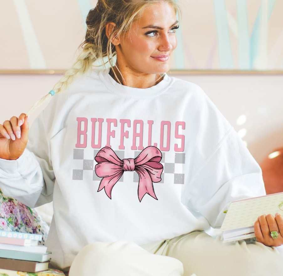 Buffaloes pink font and bow (S&G) 29451 DTF transfer
