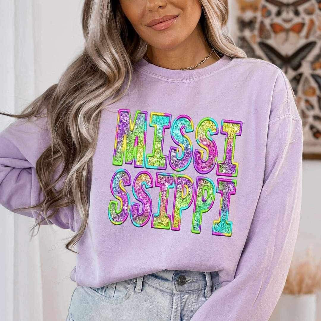 Mississippi sequin tye die 20185 DTF transfer