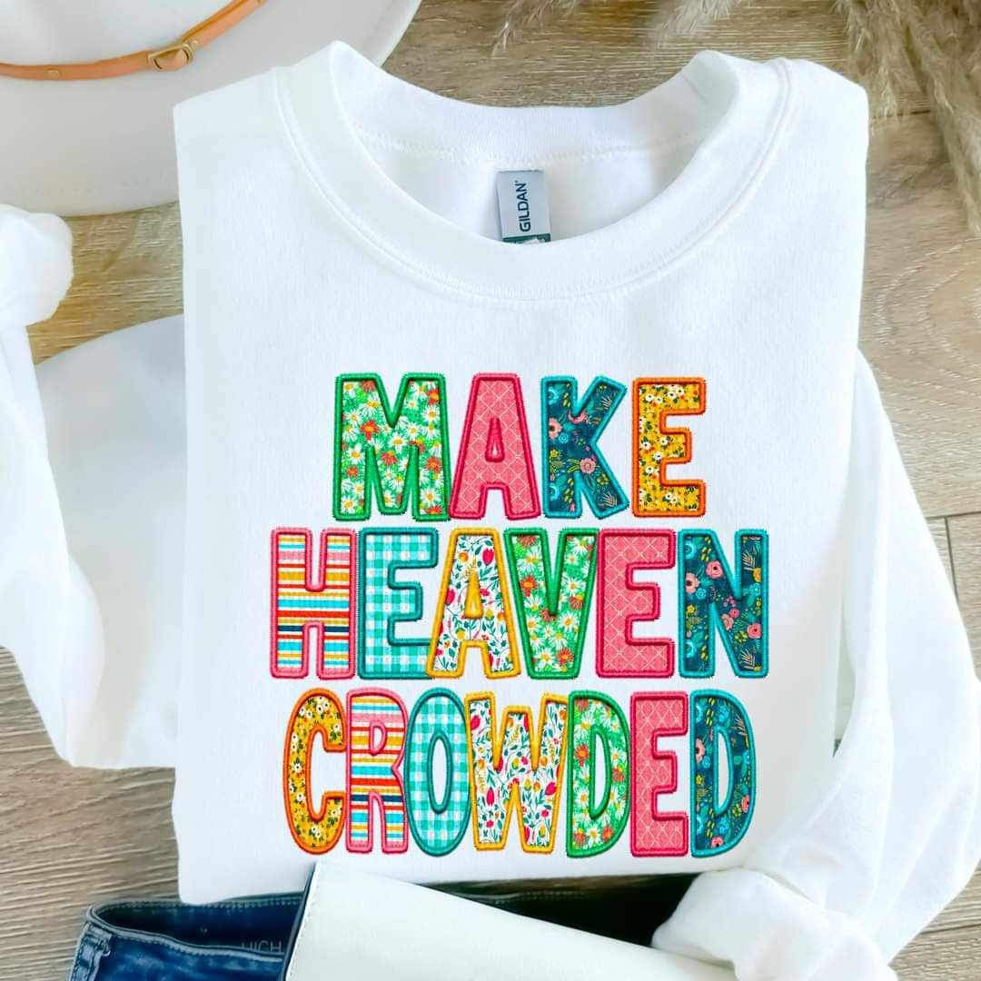 Make heaven crowded patterned pont 20186 DTF transfer