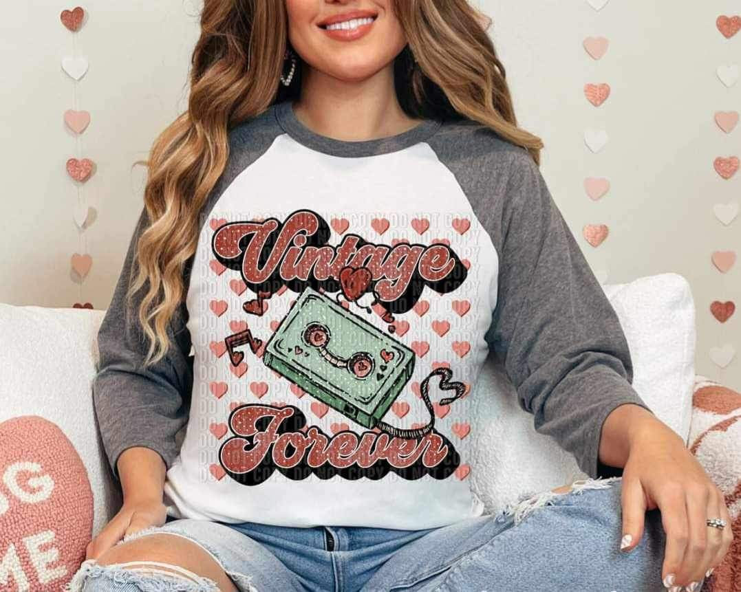 Vintage forever tape 20270 DTF transfer