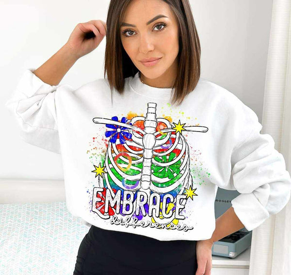 Embrace differences rib cage 29562 DTF transfer