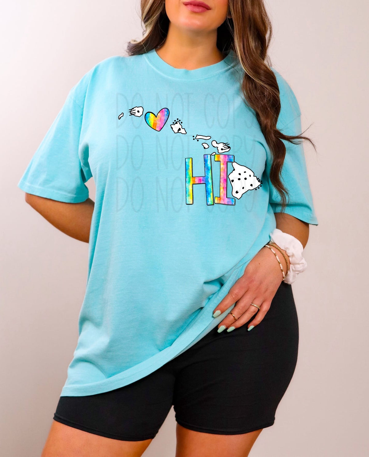 HI dotted with rainbow font 29559 DTF transfer