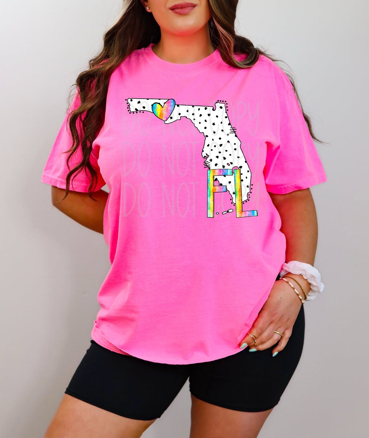 FL dotted with rainbow font 29556 DTF transfer