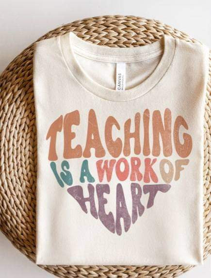 Teaching is a work of heart (heart shaped) 20262 DTF transfer