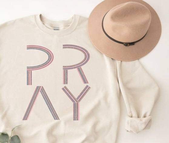 Pray stacked 20250 DTF transfer