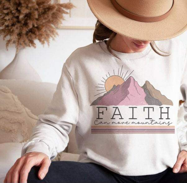 Faith can move mountains muted mountains 20249 DTF transfer