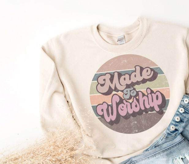 Made to worship muted circle 20244 DTF transfer