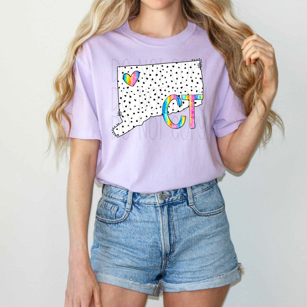 CT dotted with rainbow font 29538 DTF transfer