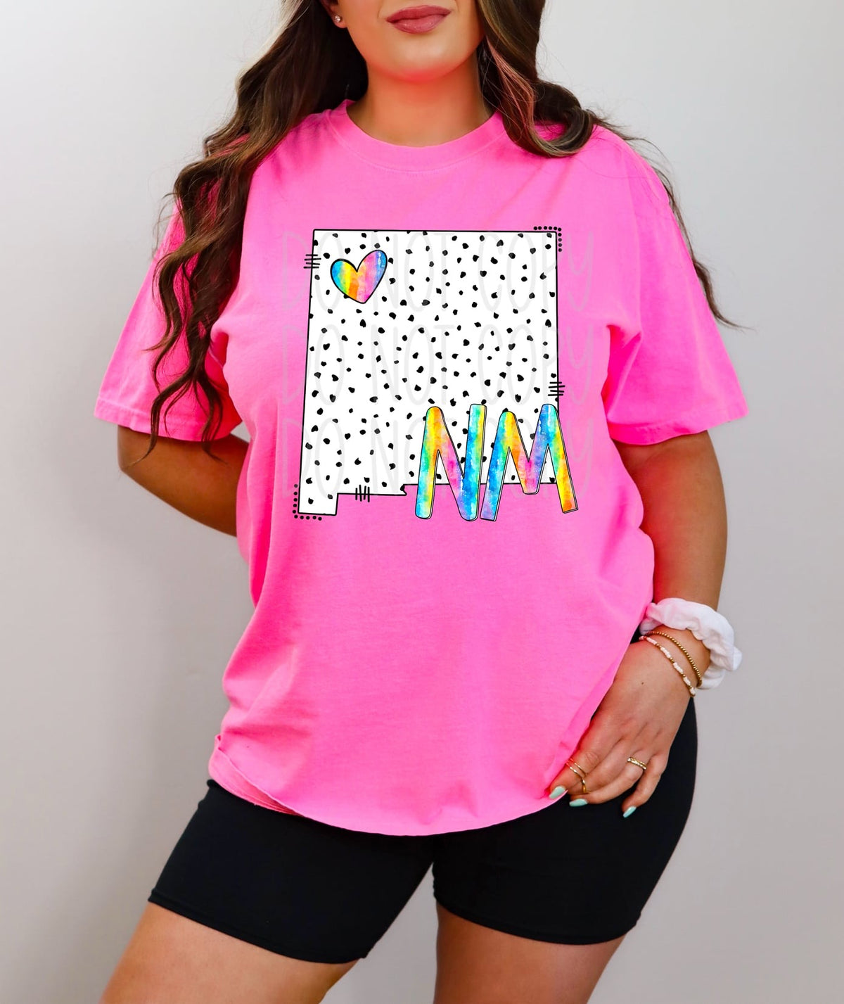 NM dotted with rainbow font 29534 DTF transfer