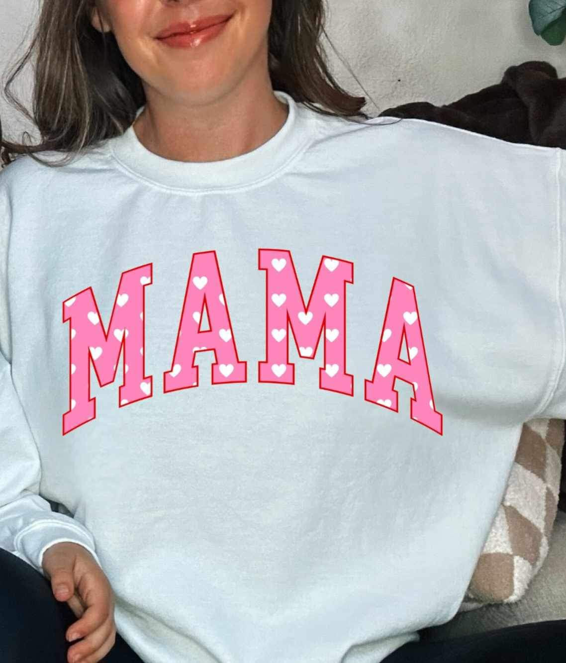 Mama heart filled 20234 DTF transfer