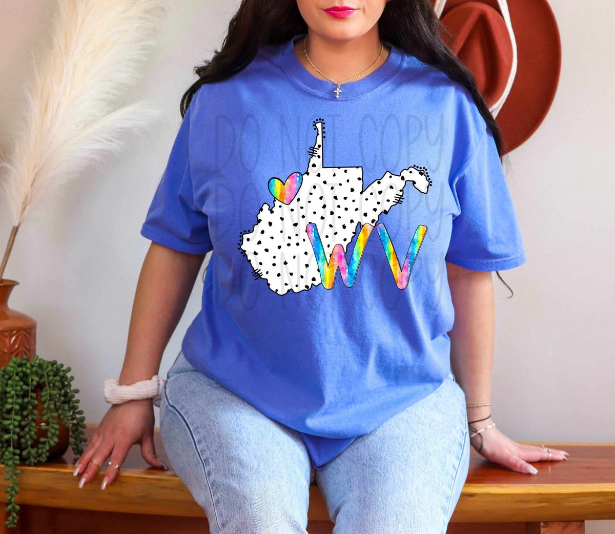 WV dotted with rainbow font 29528 DTF transfer