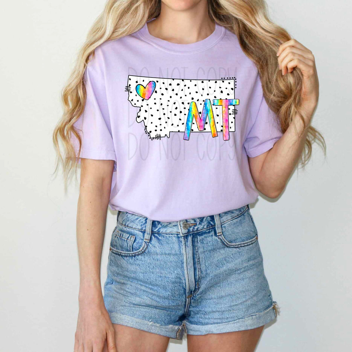 MT dotted with rainbow font 29527 DTF transfer