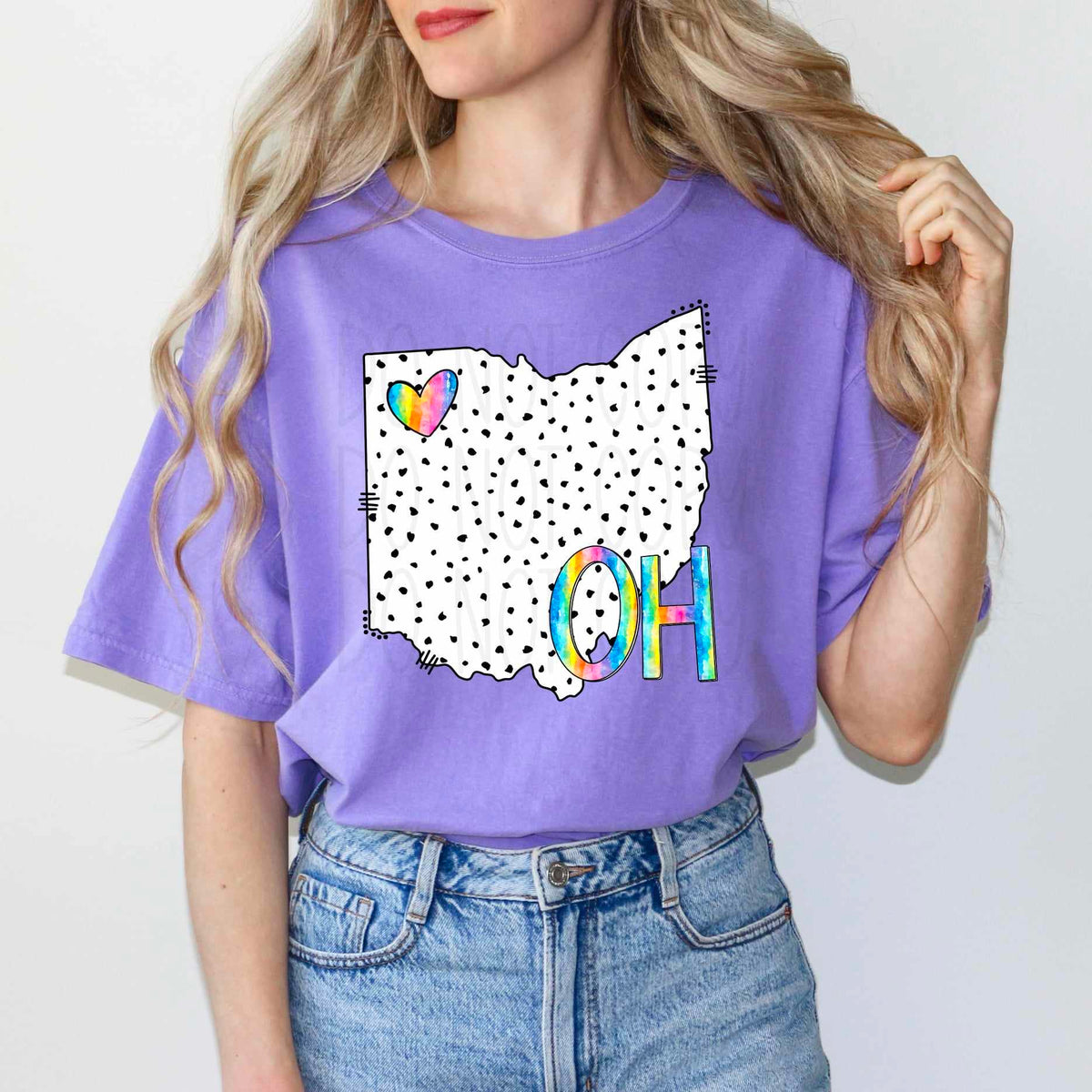 OH dotted with rainbow font 29513 DTF transfer