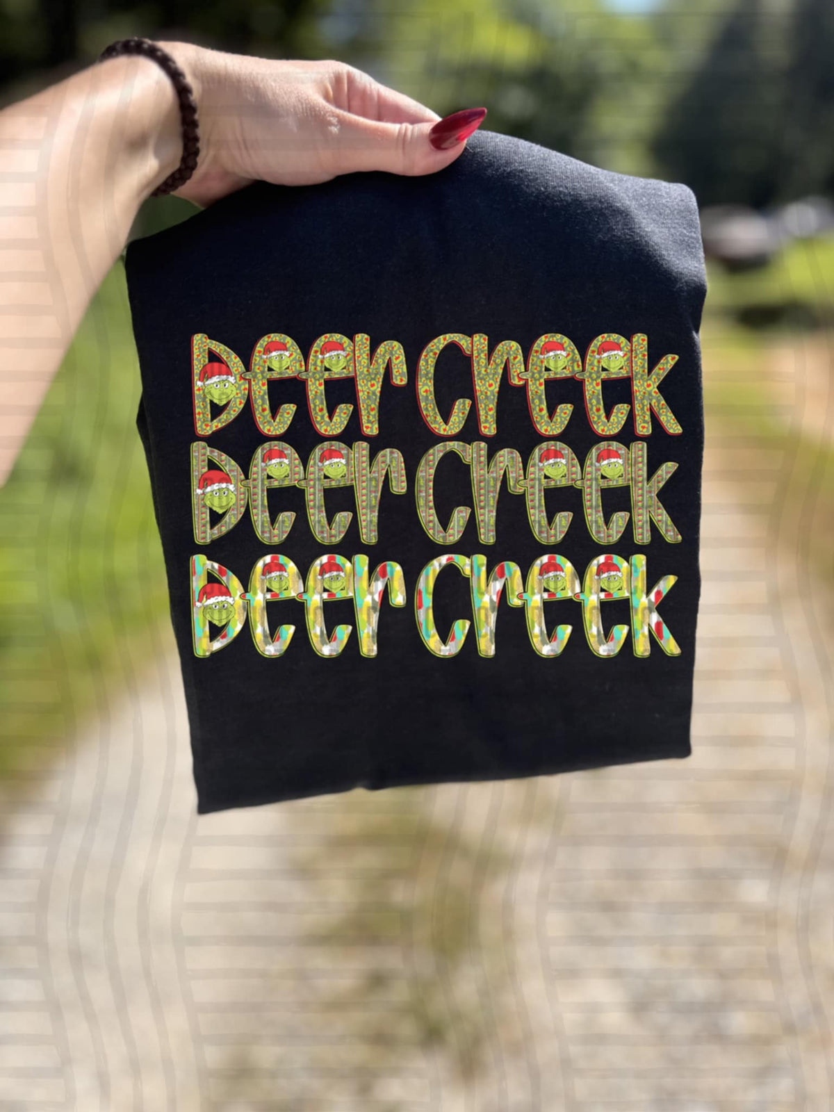 Deer creek green guy mascot (caplinger) DTF transfer