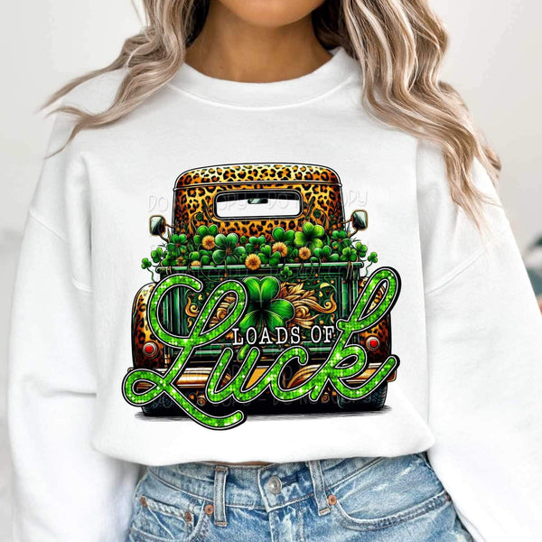 Loads of love leopard truck 20295 DTF transfer