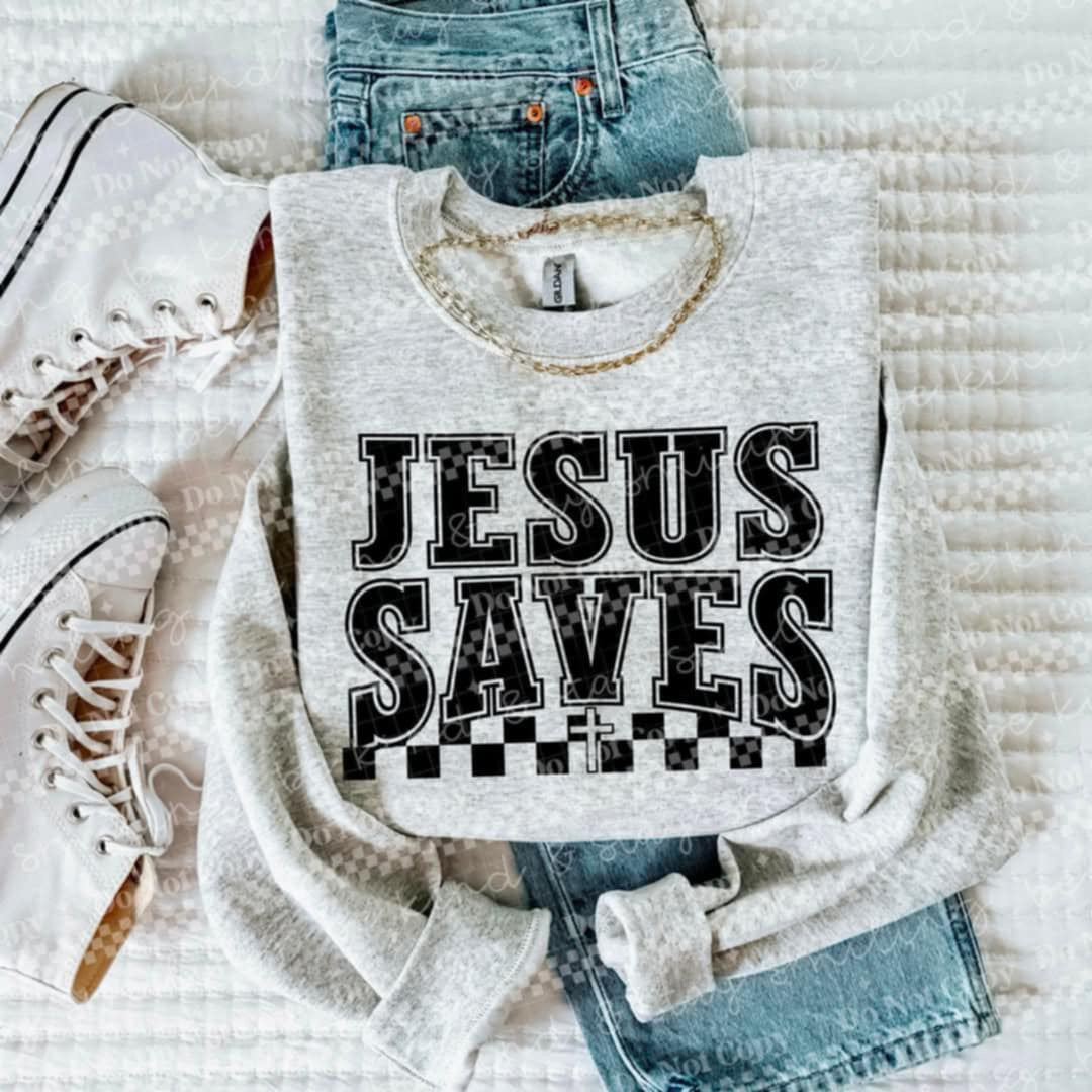 Jesus saves (CMLD) 91887 DTF transfer