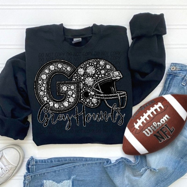 Go grey hounds rhinestones (CITY) 41103 DTF transfer
