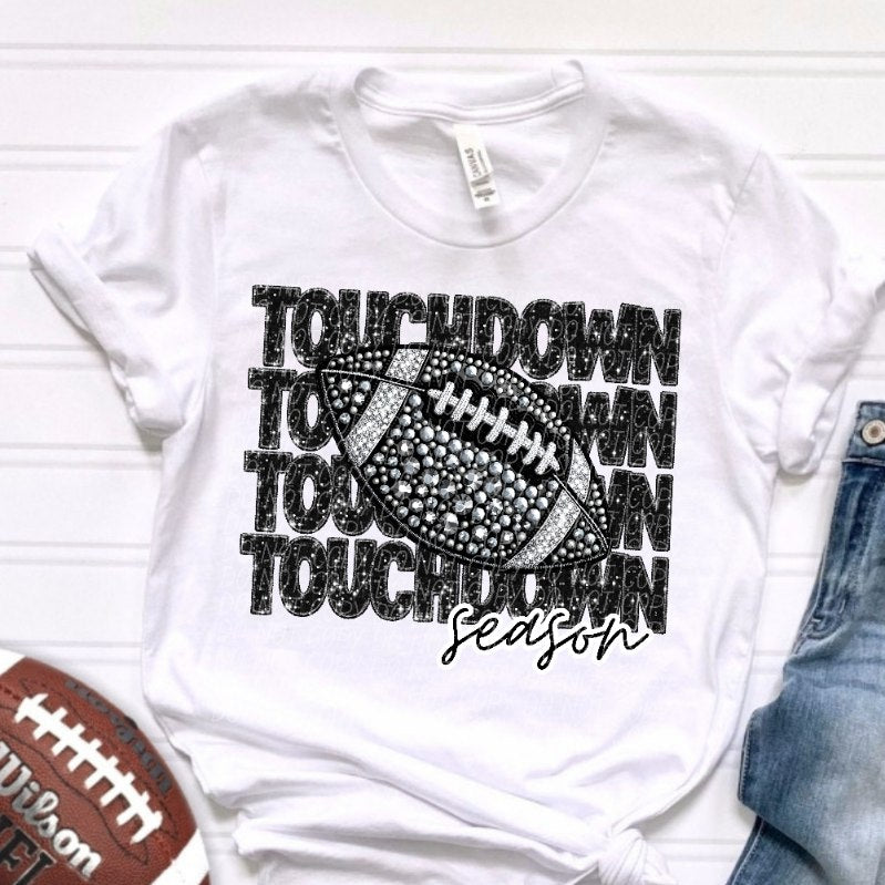 Touchdown season stacked rhinestones (CITY) 41100 DTF transfer