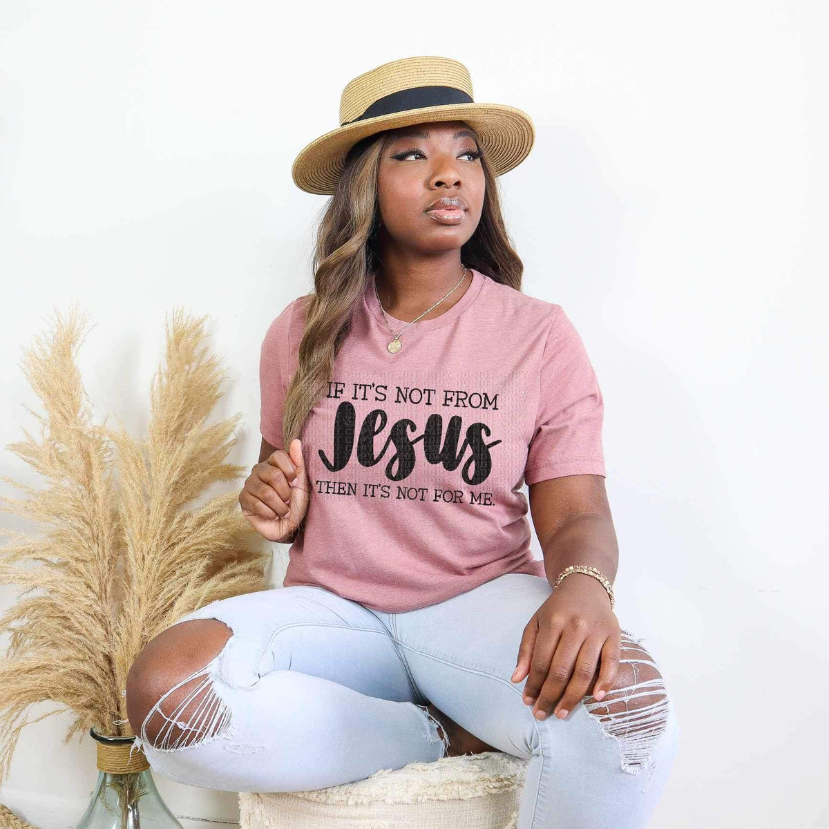 If its not from jesus then its not for me  (SAL) 20308 DTF transfer