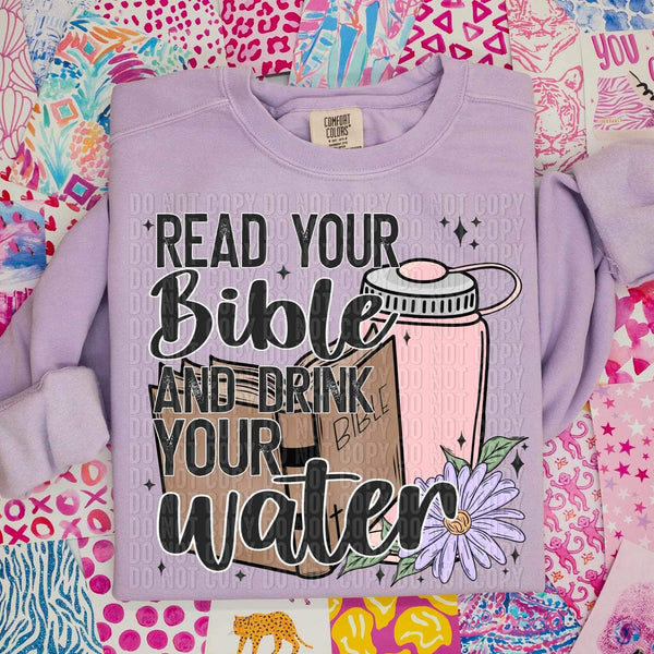 Read your bible and drink your water (SAL) 20305 DTF transfer