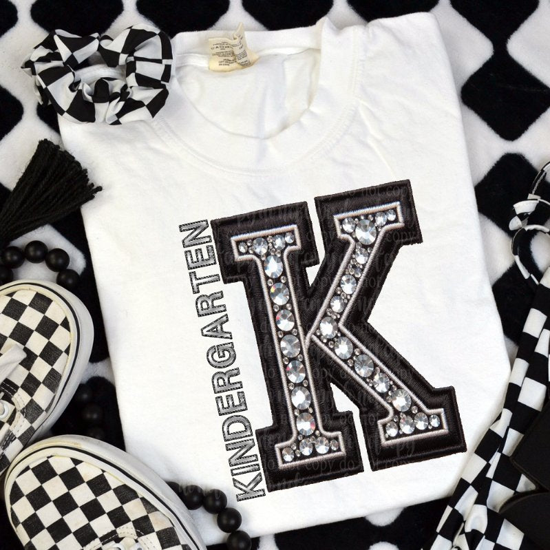 K kindergarten rhinestones (TDD) 41110 DTF transfer