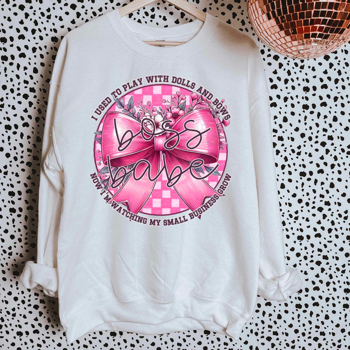 Boss babe circle with bow (SAL) 29656 DTF transfer