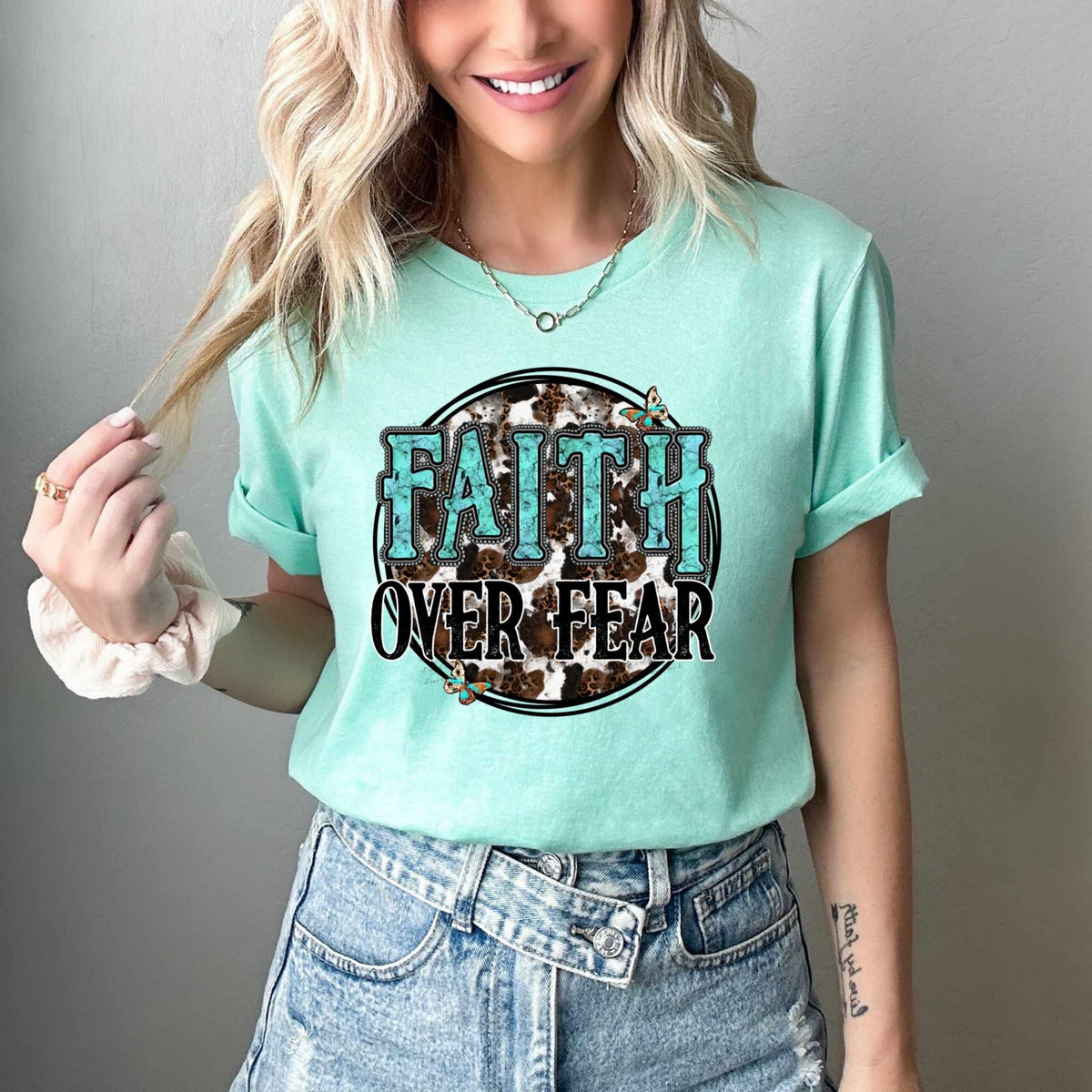 Faith over fear 13410 DTF transfer