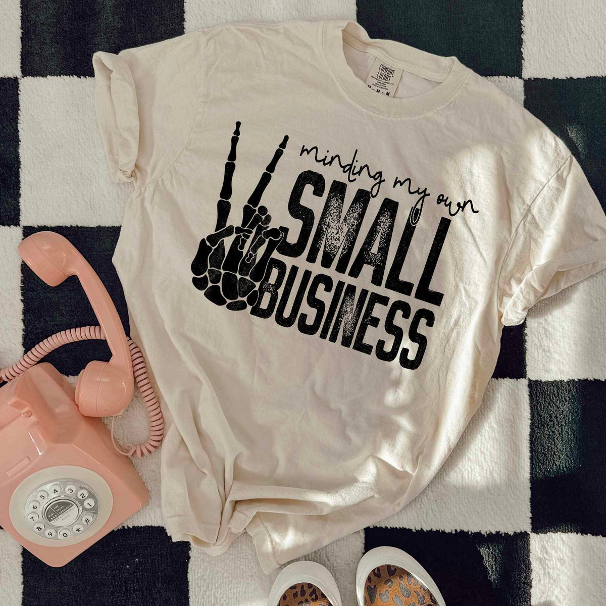 Minding my own small business skellie peace (SAL) 29653 DTF transfer