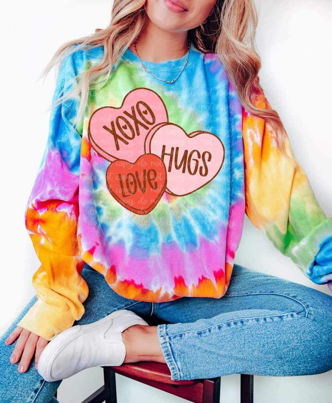 Xoxo hugs loves hearts (LYTTLE) 20338 DTF transfer