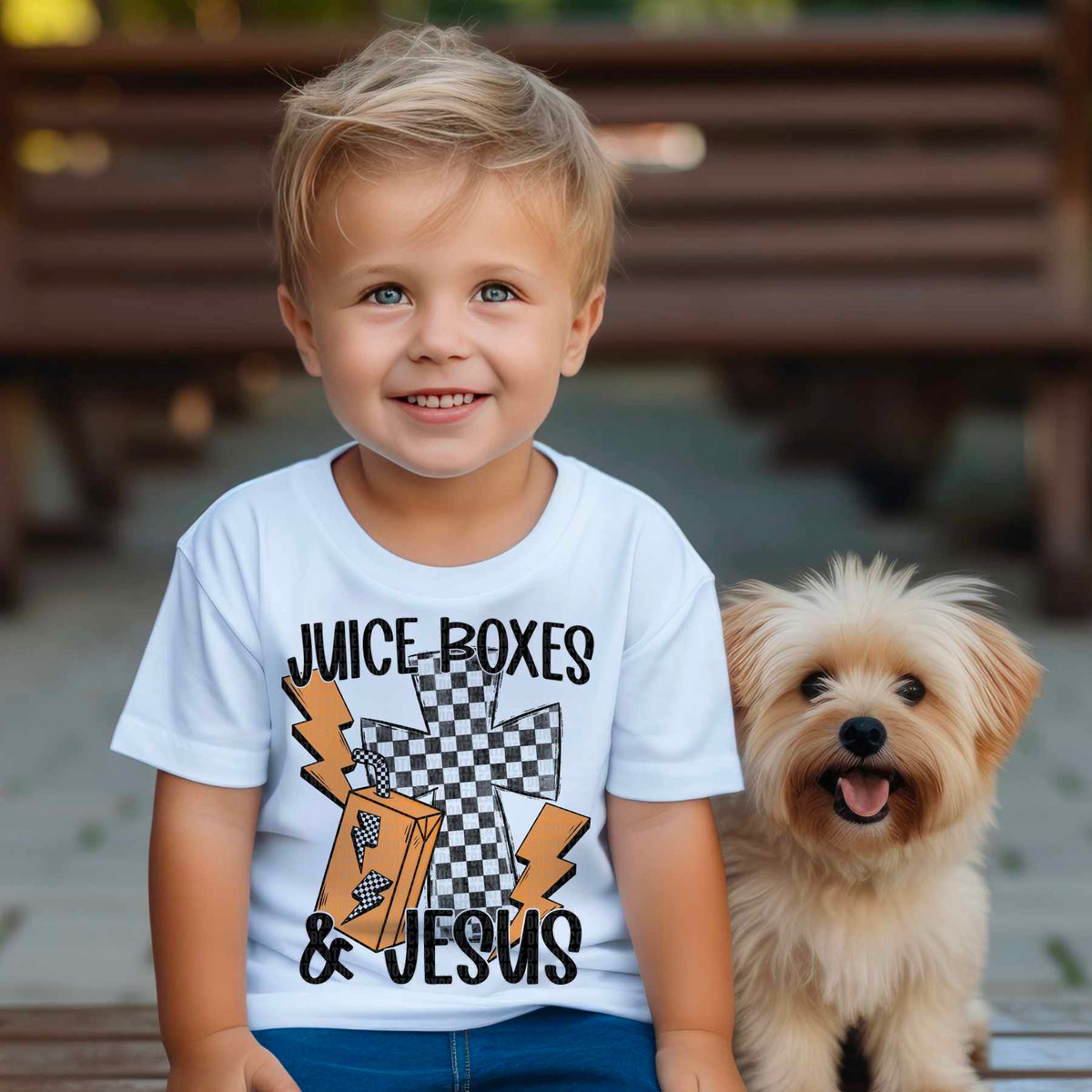 Juice boxes & jesus orange 29674 DTF transfer