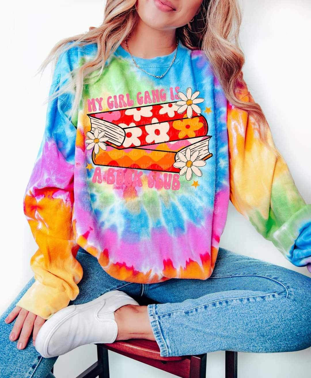 My girl gang is a book club colorful books (LYTTLE) 20330 DTF transfer