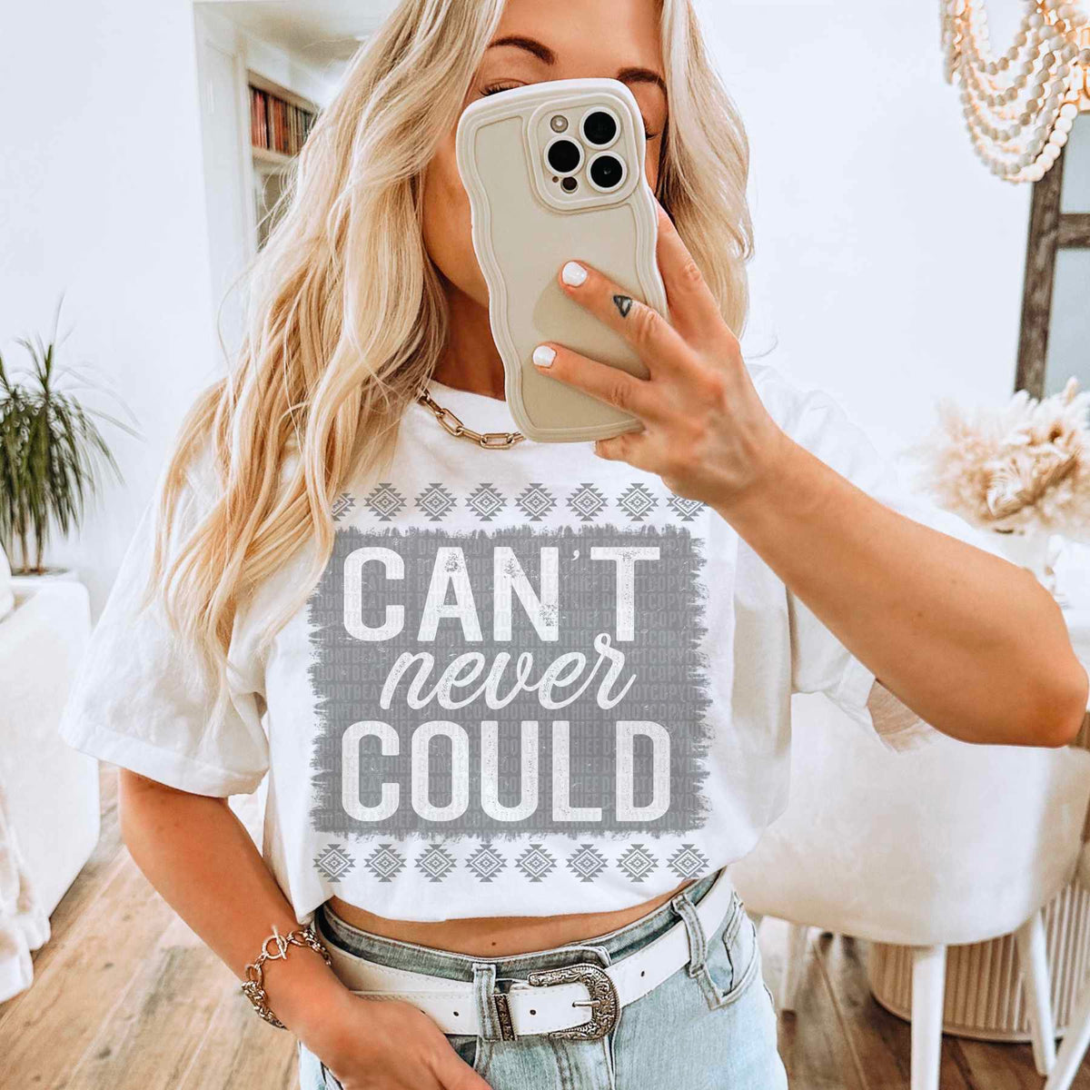 Can’t never could GREY 29683 DTF transfer