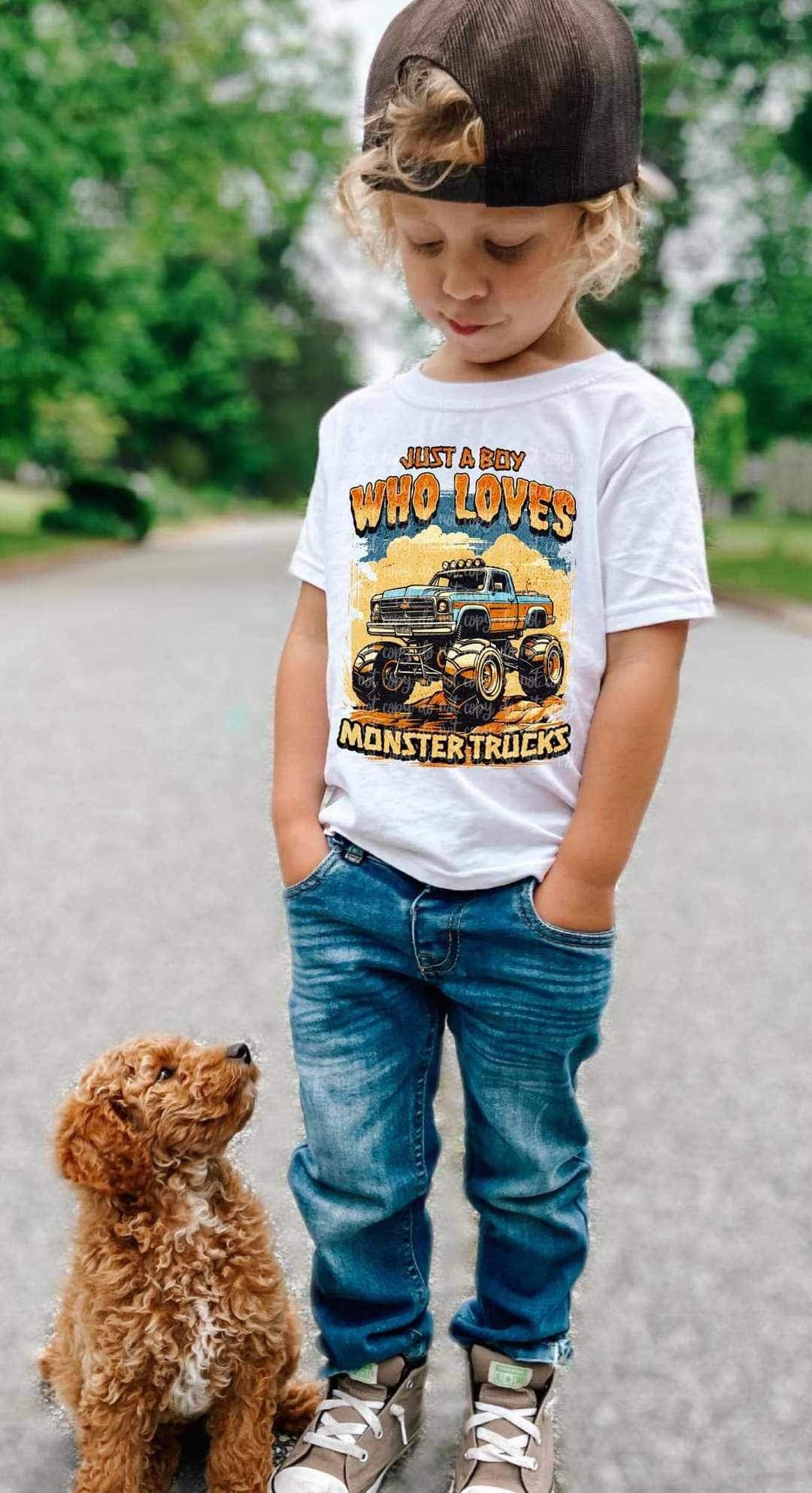 Just a boy who loves monster trucks (LYTTLE) 20323 DTF transfer