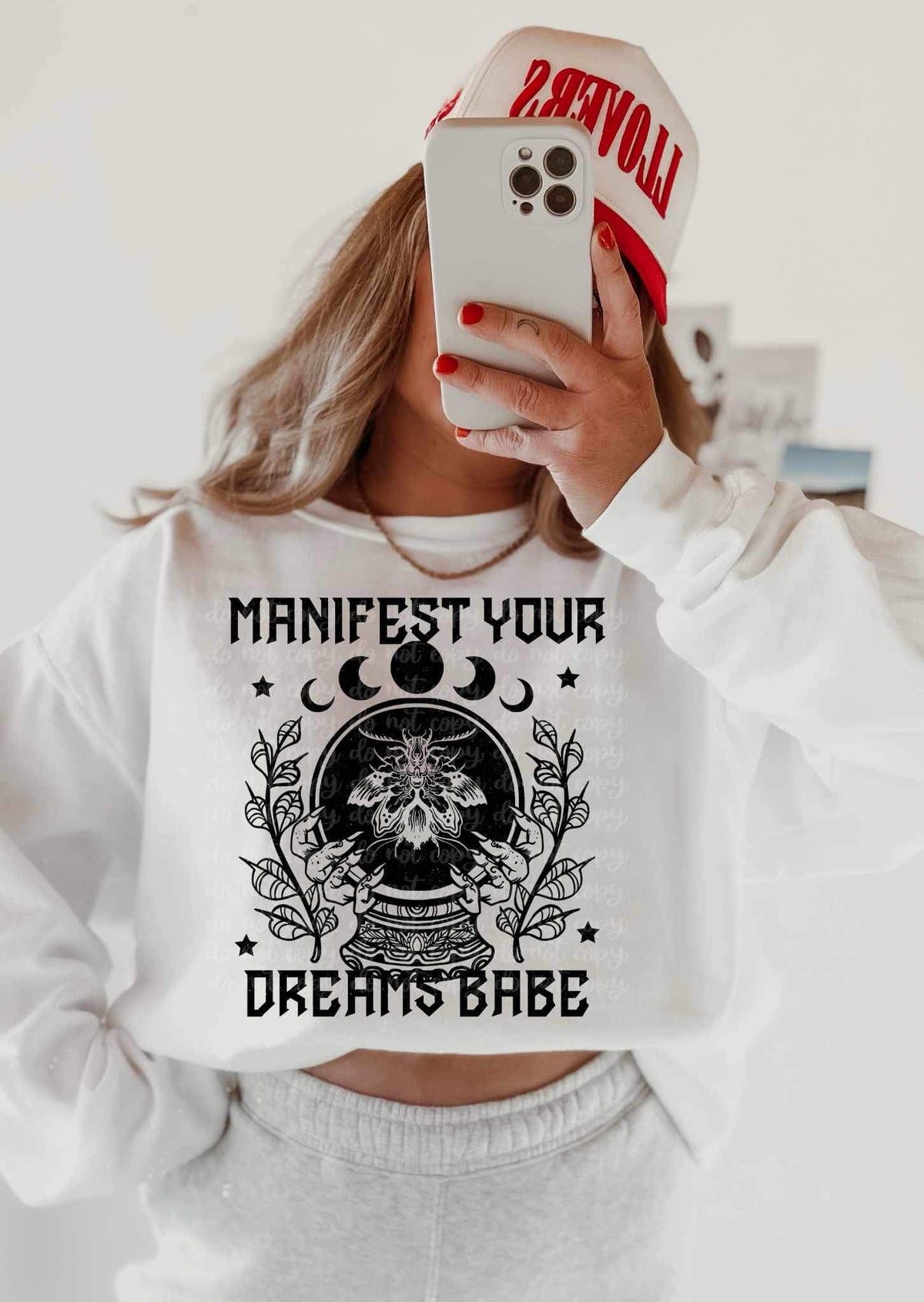 Manifest your dreams babe moth BLACK (LYTTLE) 20322 DTF transfer
