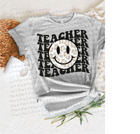 Teacher Leopard Smiley 13430 DTF transfer