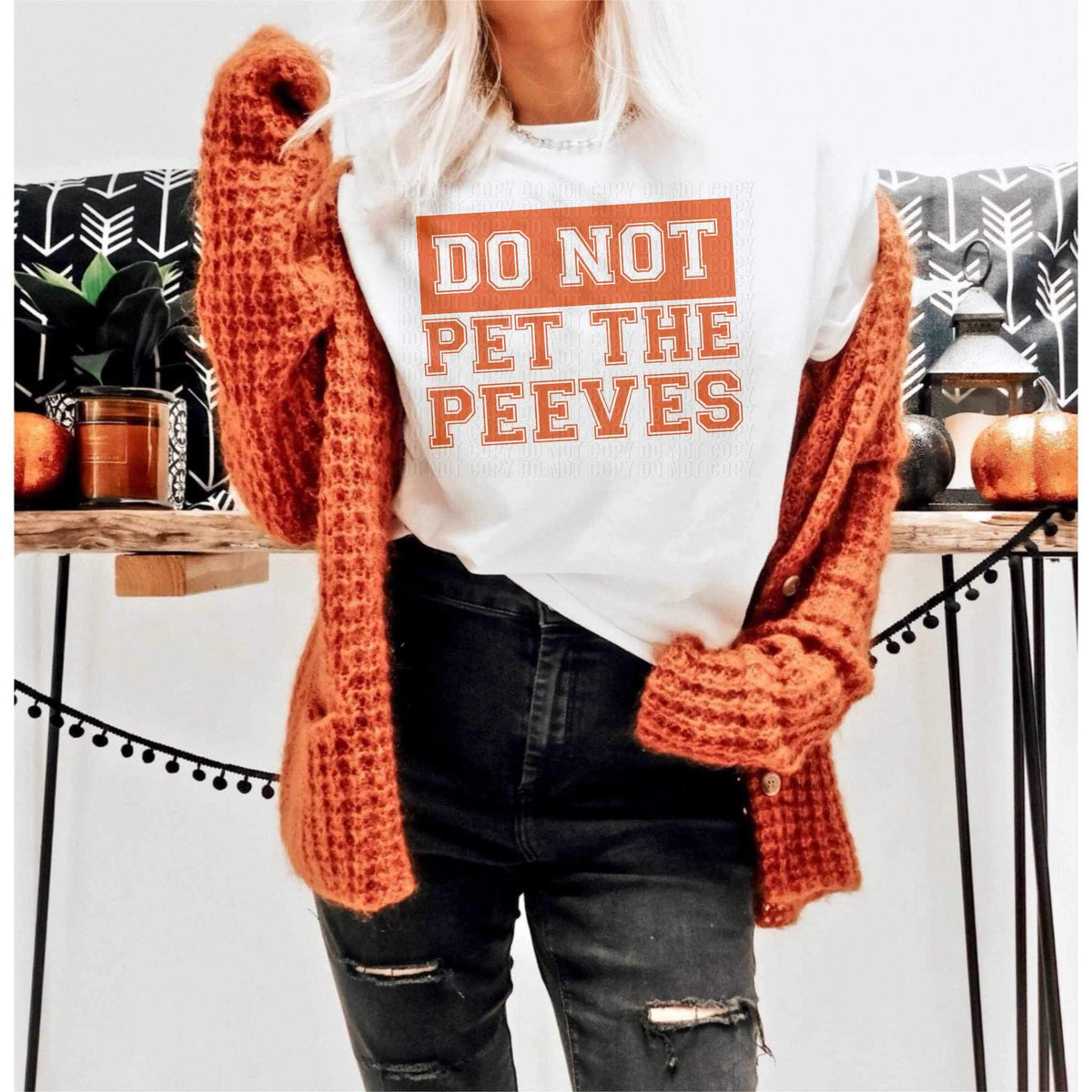 Do not pet the peeves orange (NFD) 20369 DTF transfer