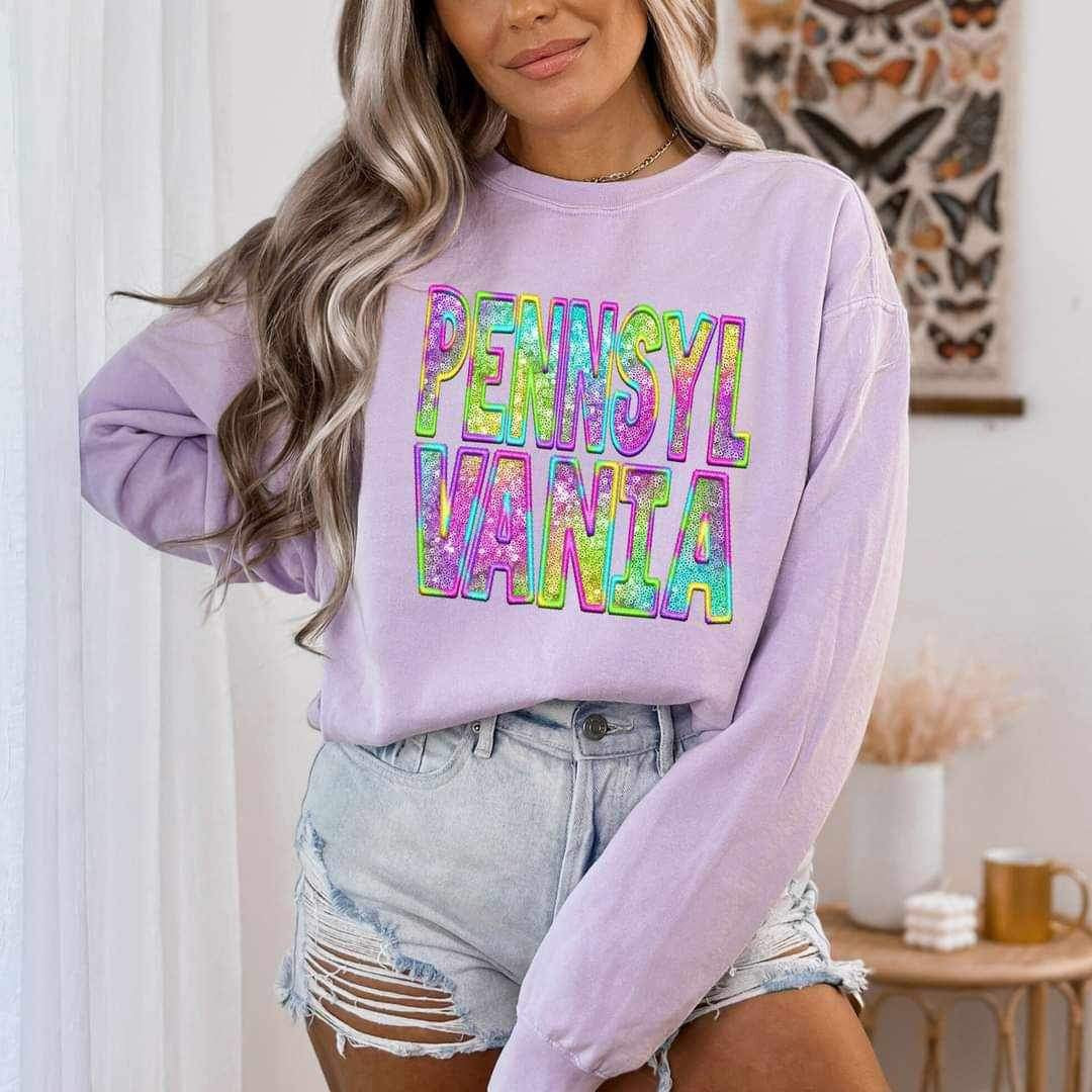 Pennsylvania tye pie embroidery 20382 DTF transfer