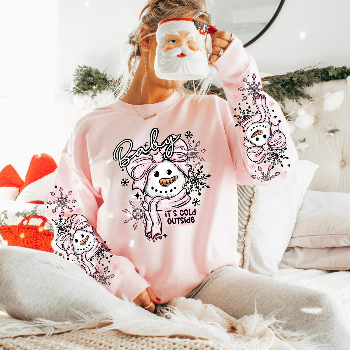 Baby It’s Cold Outside BOW front only CSC DTF Transfer