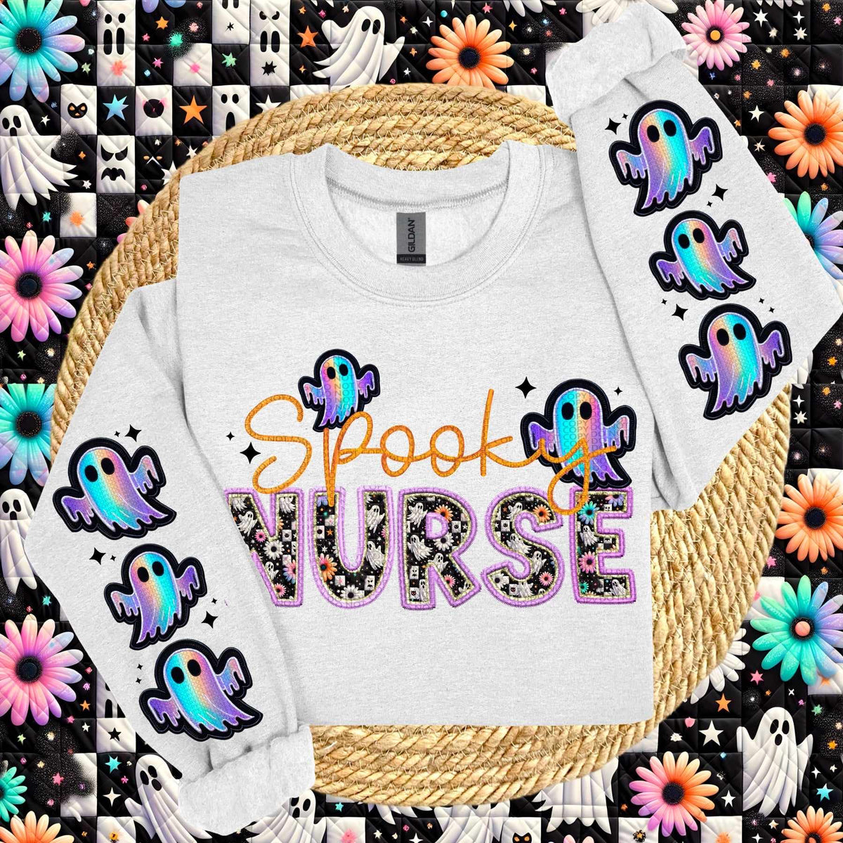 Spooky nurse FRONT ONLY (HW) 62373 DTF transfer