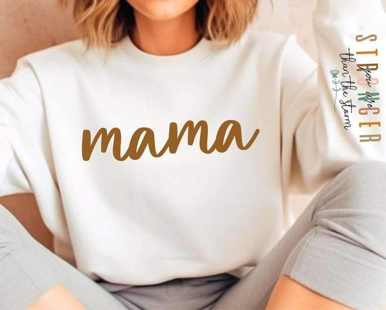 Mama brown font 20475 DTF transfer