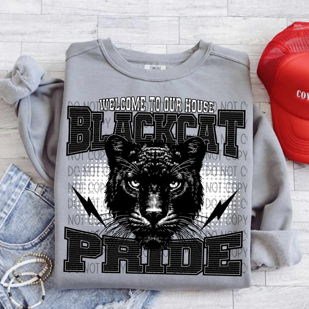 Welcome to our house blackcat pride (SWD) 29727 DTF transfer