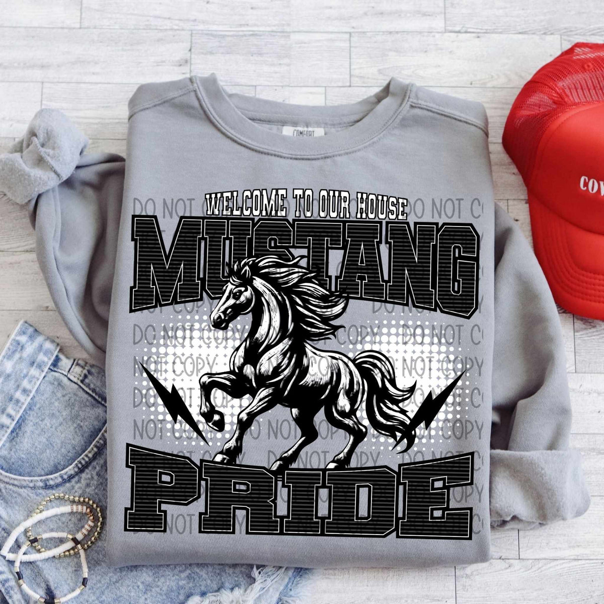 Welcome to our house mustang pride (SWD) 29714 DTF transfer