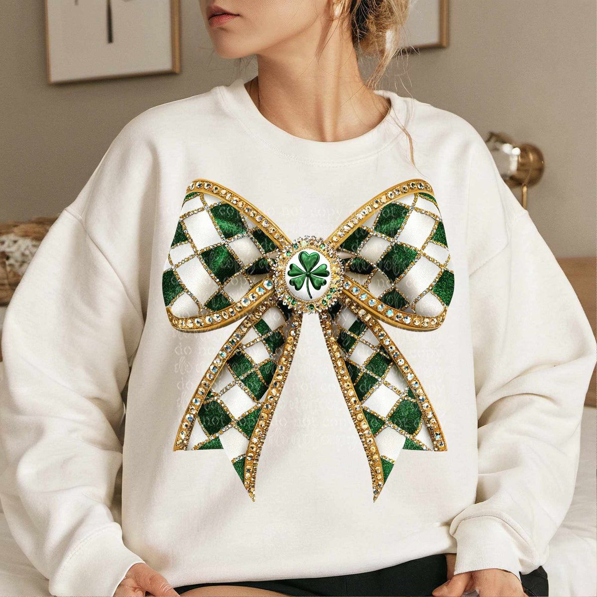 Bedazzled st Patrick’s bow (TTD) 77810 DTF transfer