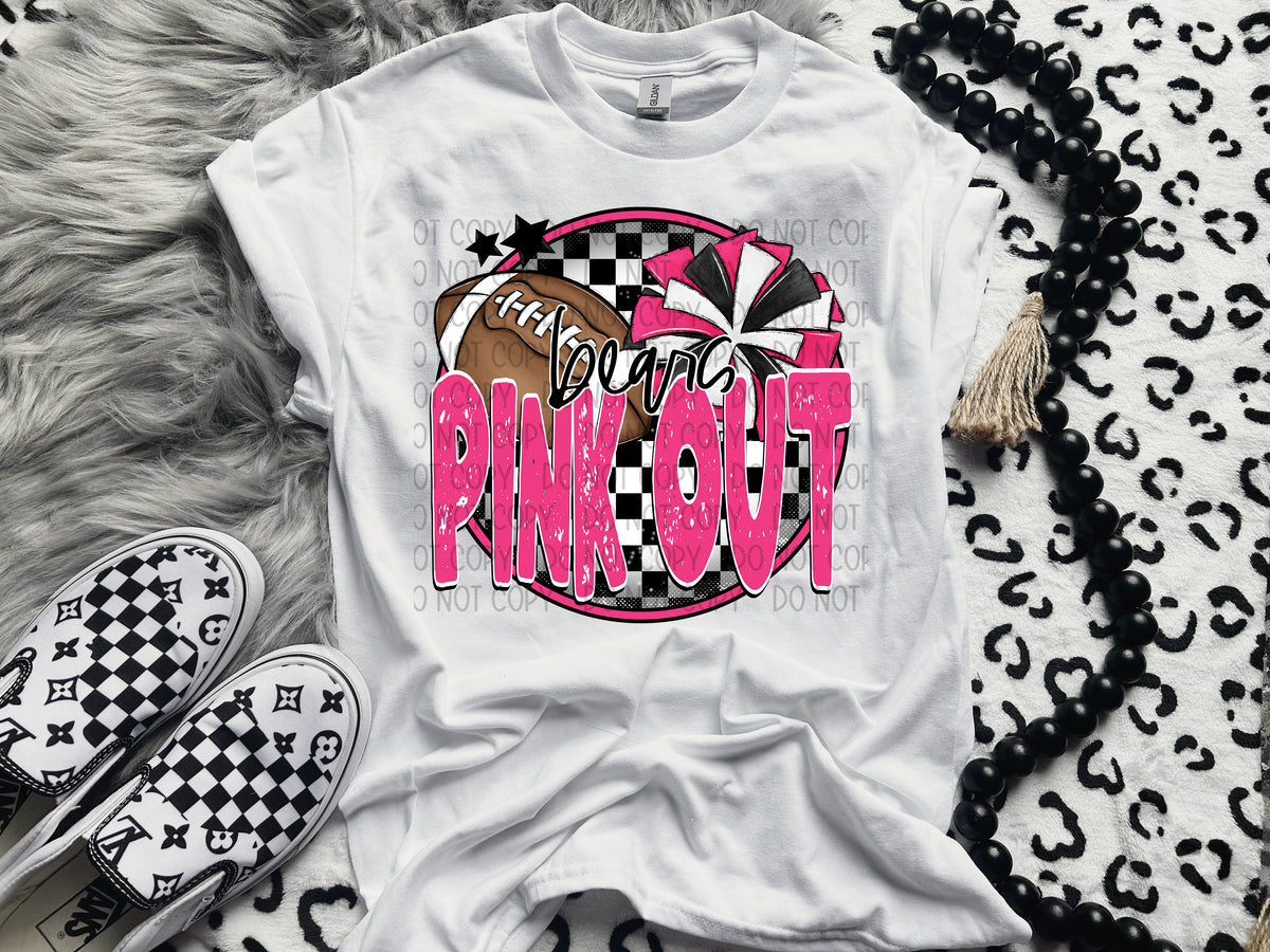 Bears pink out 41293 DTF TRANSFER