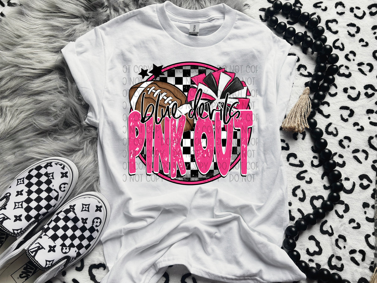 Blue devils pink out 41292 DTF TRANSFER