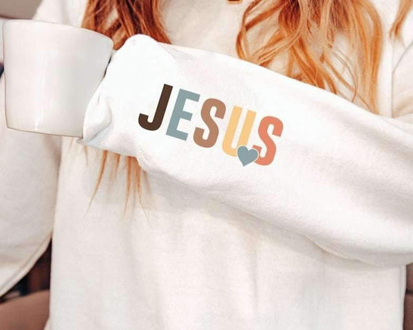 Jesus multi color SLEEVE 20416 DTF transfer