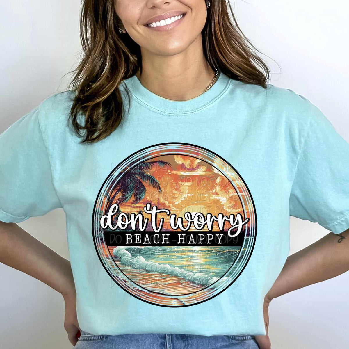 Don’t worry beach happy 29838 DTF transfer