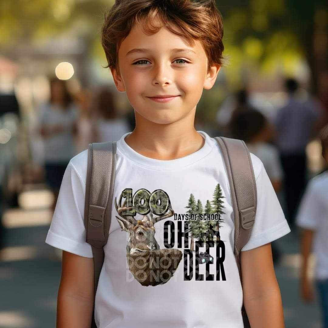 100 days of school oh deer 20545 DTF transfer